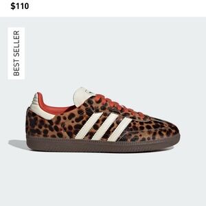Adidas Animal Print Sneakers with Red Laces